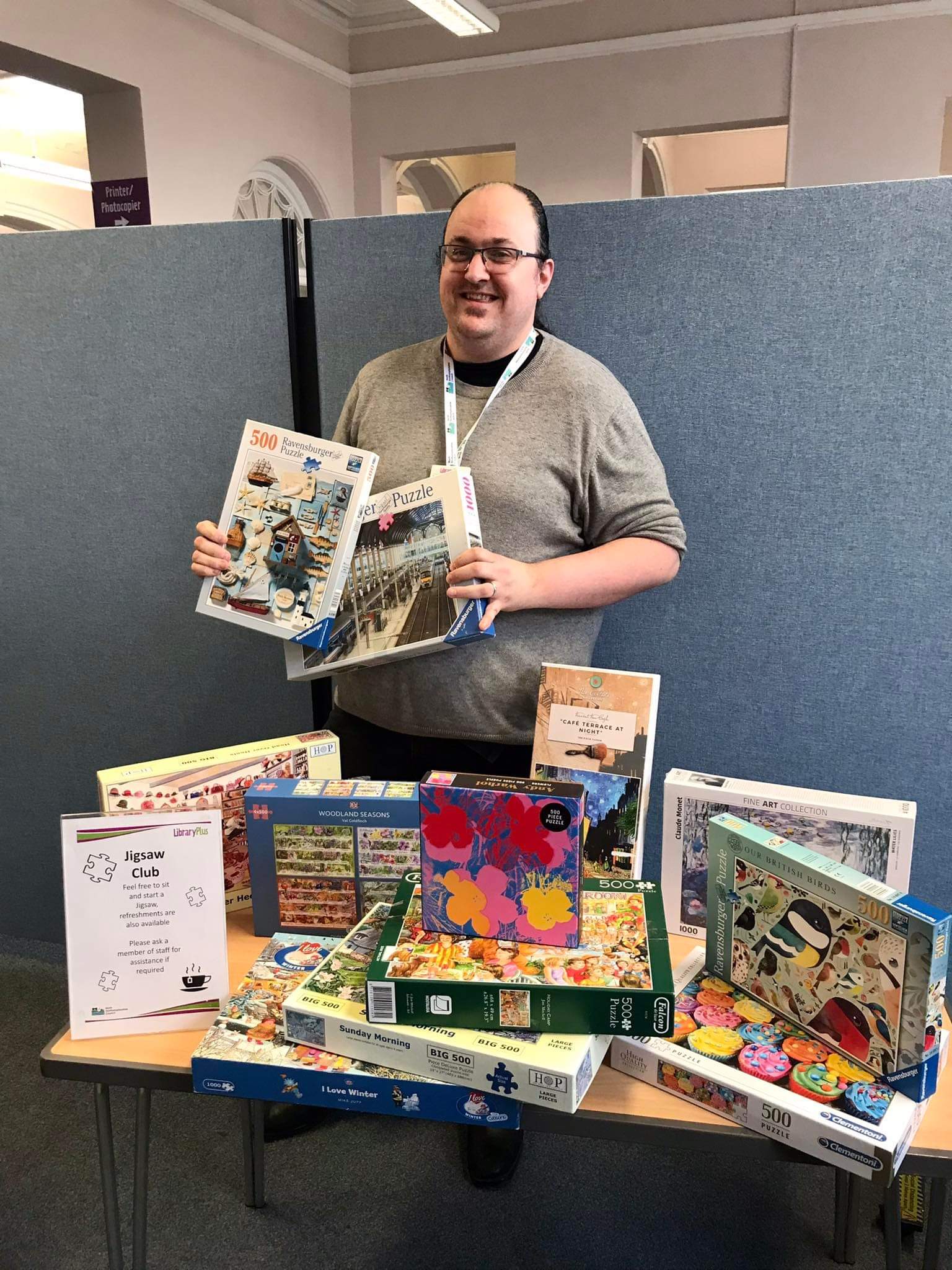 Library Manager with selection of jigsaws